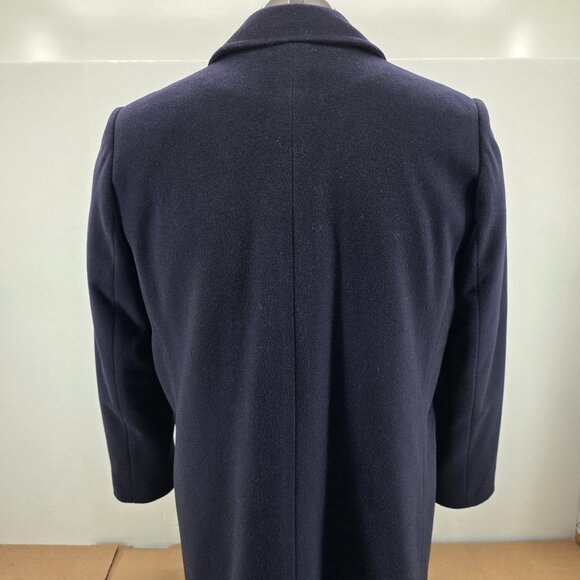 Vintage L.L. Bean Women’s Navy Wool Cashmere Blend Double-Breasted Pea Coat Size - Picture 2 of 16